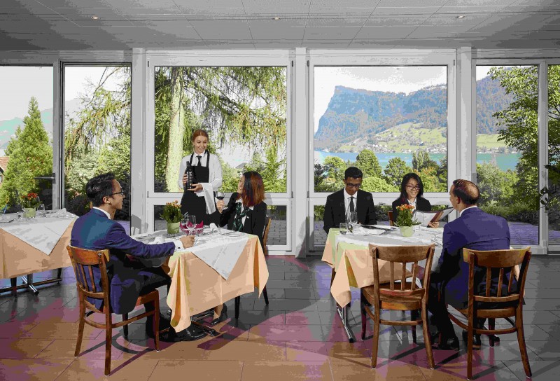 This is the Training restaurant called the Swiss Room