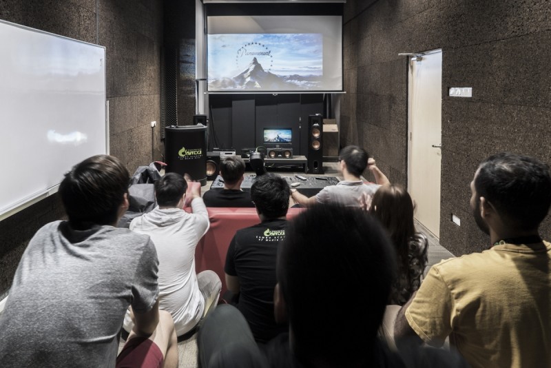 The Channel 7.1 Dolby®️ Digital Cinema which fits around 70 people offers great audio and visual impact which allows students to enjoy movies and film creations of their own from the comfort of the academy’s very own digital cinema.