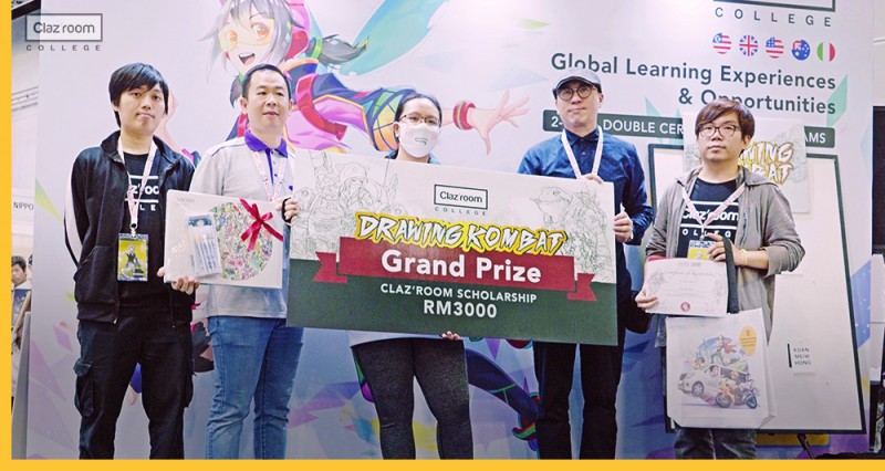 A student won scholarship through participation in “Drawing Kombat” competition