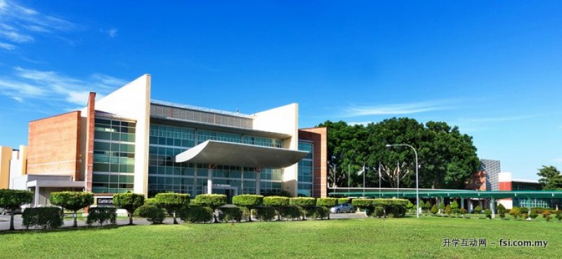 JM与国内外许多间大专学府合作，提供许多不同种类学校与学科供学生选择。图为科廷大学马来西亚分校 (Curtin University, Malaysia)的外观。