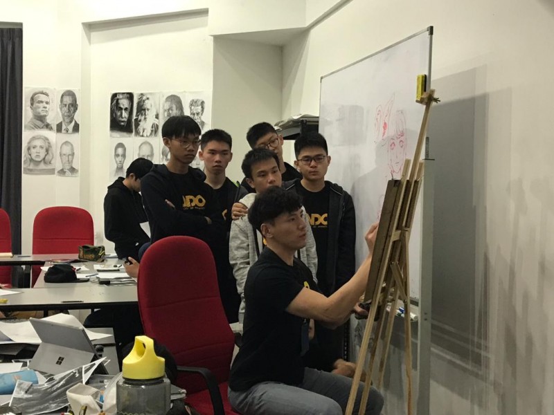 现场人物素描教学示范